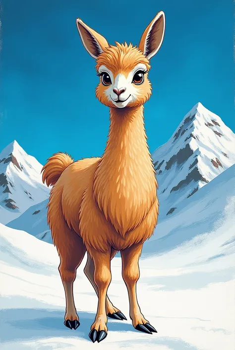 Drawing of the Vicuña Olympic Mascot 