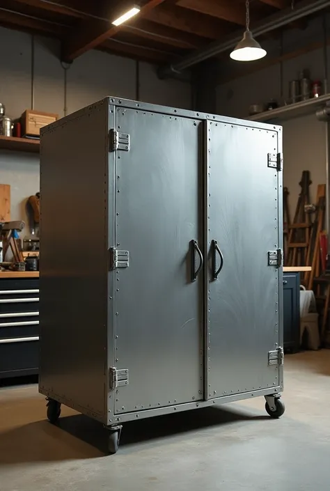 2 door metal workshop storage box