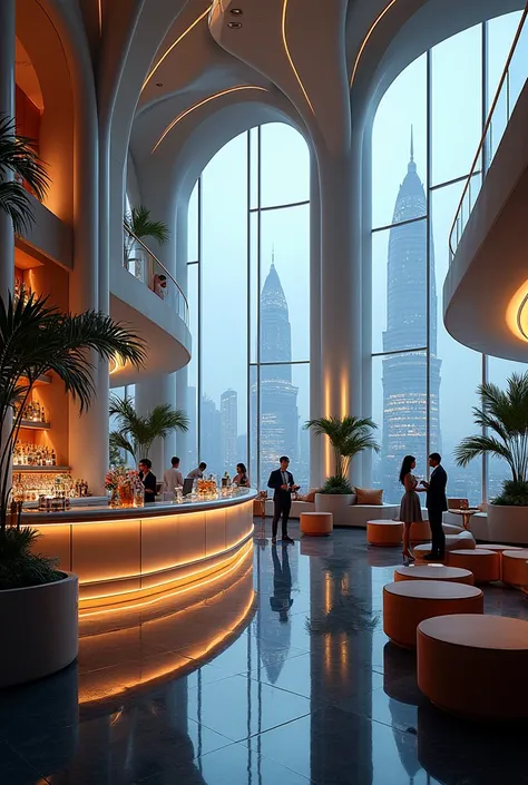 futuristic gorgeous bar