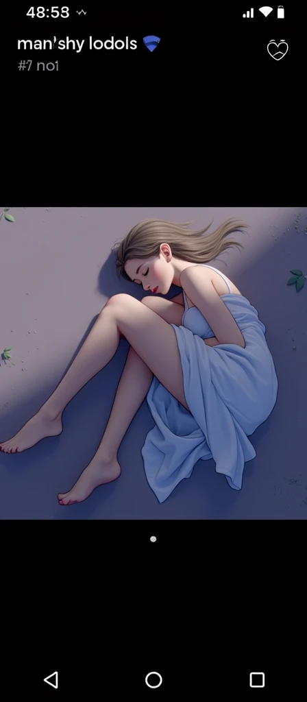 A beautiful girl sleeping on the flor outside, on dirt, realistic, full body, legs visible, hurt hr leg