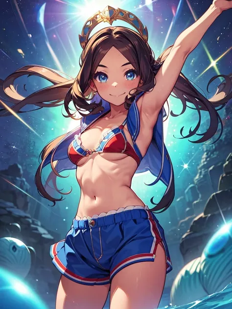 this illustration is、it depicts a cute girl with beautifully toned muscles fighting.。. she is good at organizing、your eyes are s...