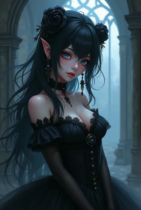 create anime character in gothic style