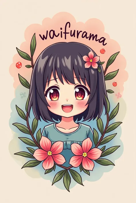 cute tattoo design that reads "waifurama"
