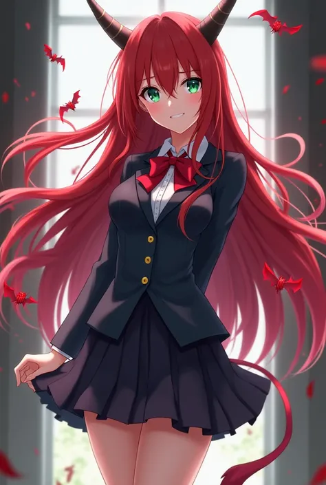 Rias Gremory in student uniform 