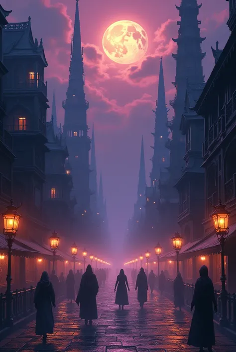 In the enigmatic city of Twilight, where the sun and the moon shared a purple-tinged sky, The obsidian towers rose towards infinity, and the streets were lit by lanterns that mixed the golden light of the sun with the silver glow of the moon.. Twilight was...