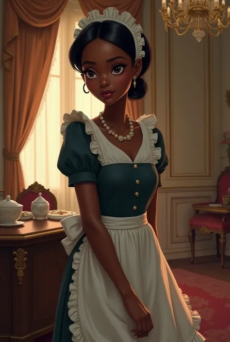 Young black maid