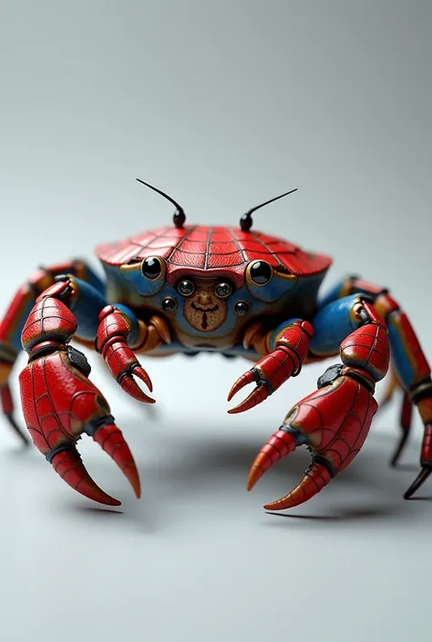 (photorealism:1.2), Crab in a spiderman costume