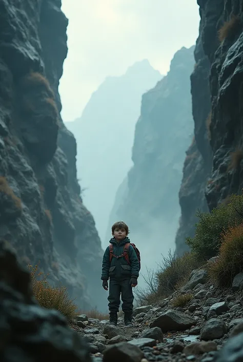 A child appears in a realistic Rocky movie poster as in real life.