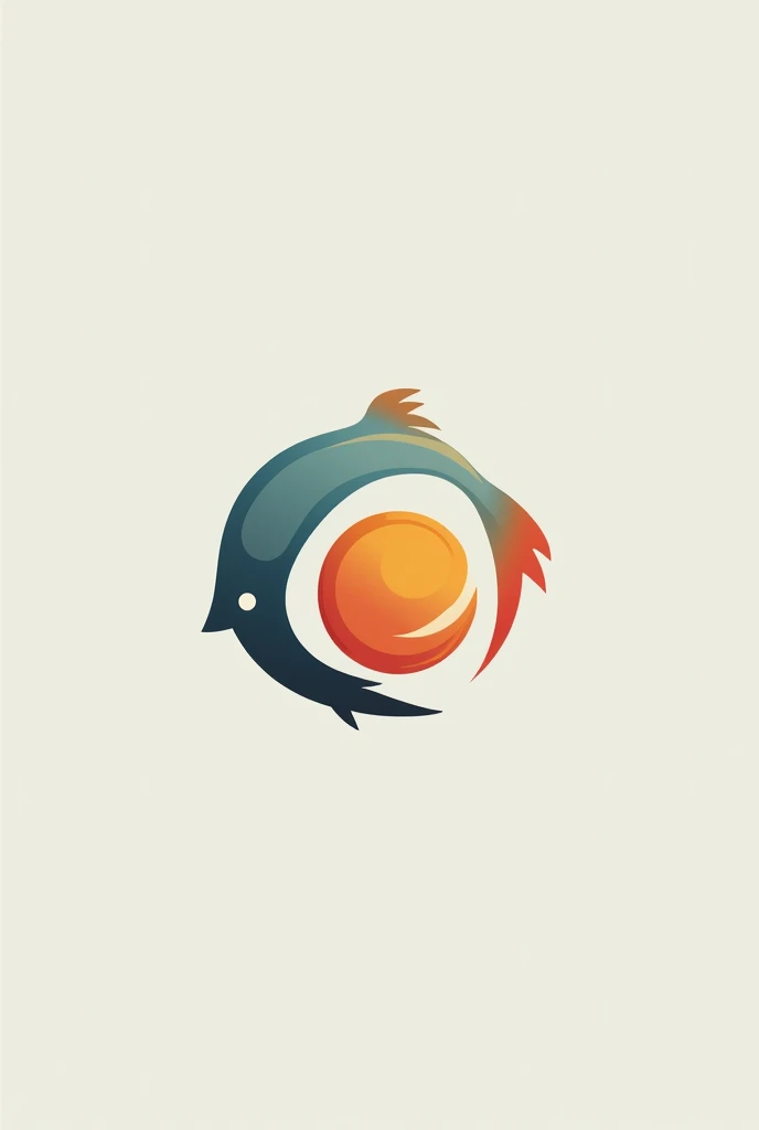 Fish and egg logo