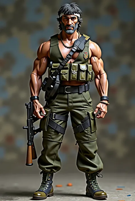 Sylvester Stallone Miniature Rambo Action Figure Full Body Realistic As Real  