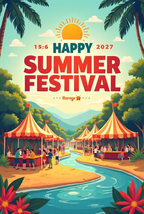 Design a flyer for a fictional event called “Summer Fest 2024” in your town. The event includes live music, food stalls, and games. The flyer should include the event name, date, time, location, and a short description. Use the provided