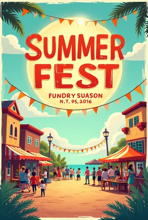 Design a flyer for a fictional event called “Summer Fest 2024” in your town. The event includes live music, food stalls, and games. The flyer should include the event name, date, time, location, and a short description. Use the provided