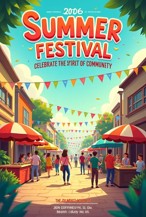 Design a flyer for a fictional event called “Summer Fest 2024” in your town. The event includes live music, food stalls, and games. The flyer should include the event name, date, time, location, and a short description. Use the provided