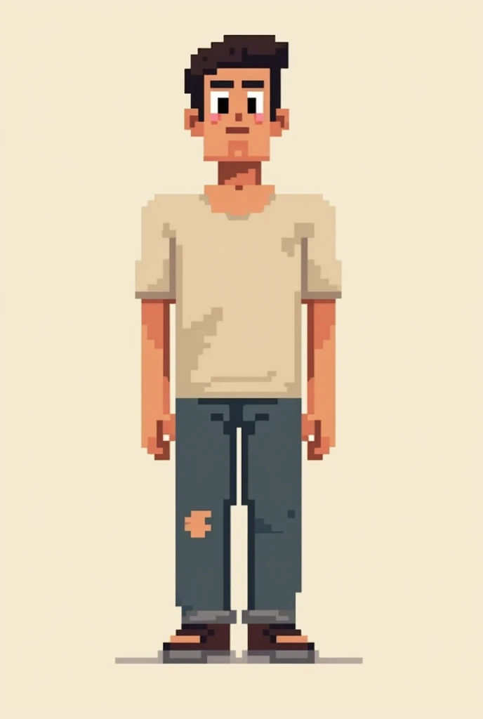 Generate a simple 2D pixel art character of a man