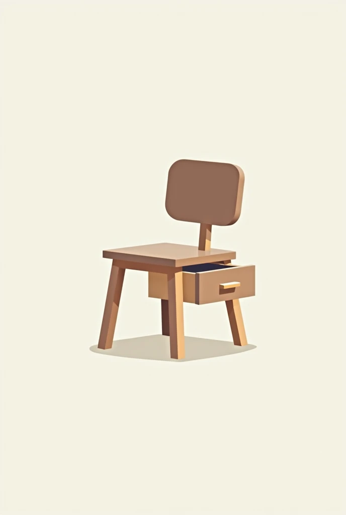 LOGO of School Chair with drawer at the bottom 
