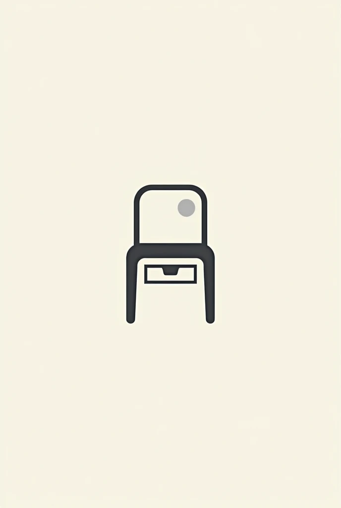 LOGO of School Chair with drawer at the bottom 
