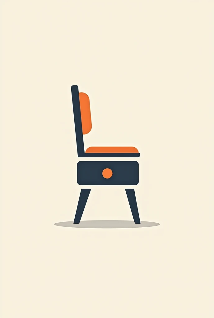 LOGO of School Chair with drawer at the bottom 
