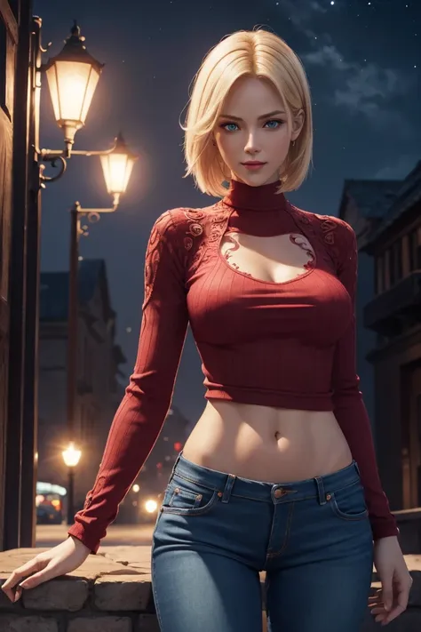 KOF,King of Fighters,Blue Mary,Blue Eyes,Blonde Hair,Medium Hair,Beautiful white skin,Photorealistic,Ultra HD,high quality,masterpiece,Digital SLR,Detailed details,Intricate details,Anatomical basis,Depicted in detail,A detailed face,Realistic skin texture...