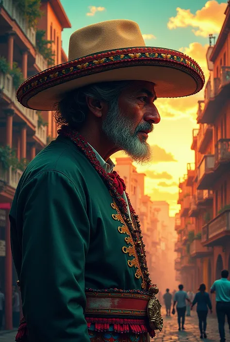 Can you make me a profile picture for a Facebook page called Mexico in your senses that will talk about cinema?, music and literature. That has a Mexican touch