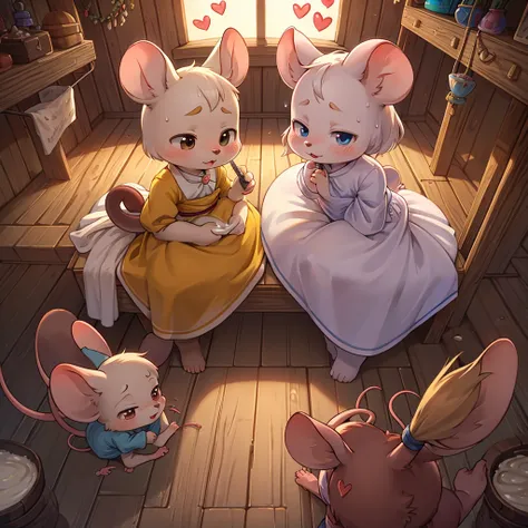 (Its a Smell ward) , Mouse Kingdom , mouse couple , Children from all over the world , moist thin eyes , glossy lips , Swollen cheeks , heart is beating fast , Condensed milk