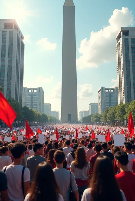 People&#39;s Democratic Reform Committee. Protest at Democracy Monument