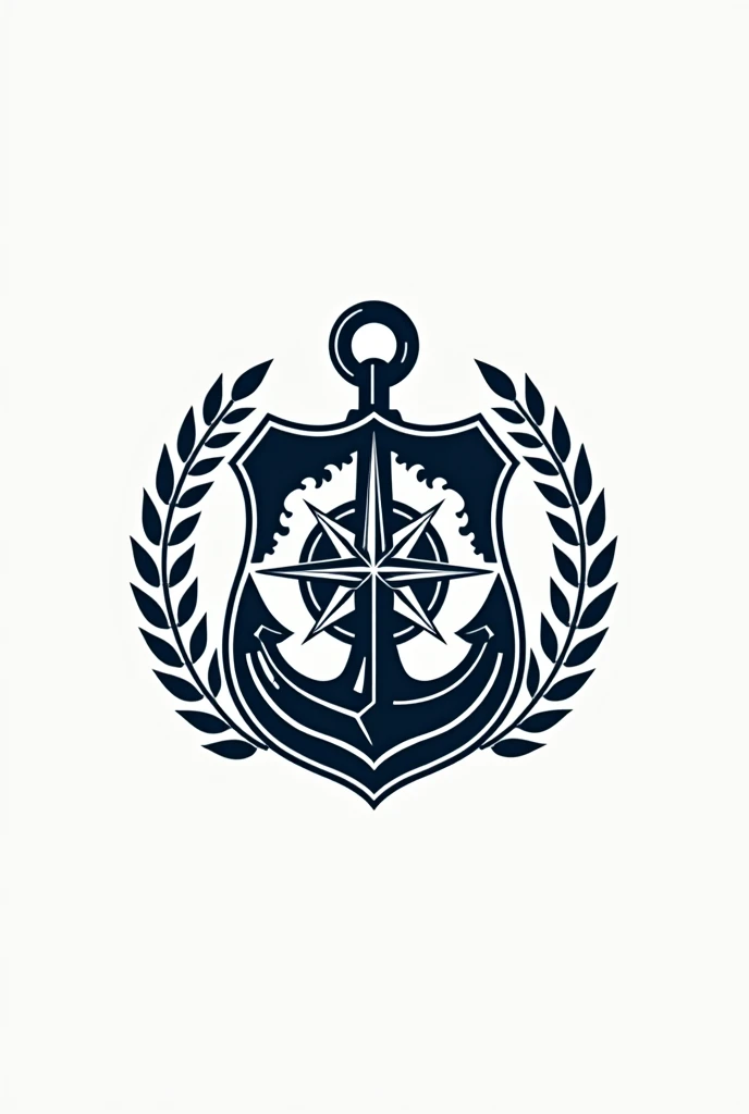 Logo Elements:

Anchor: A classic symbol of the sea, representing stability, strength, and hope.
Compass: Symbolizing direction, guidance, and navigation.
Shield: Represents protection, security, and authority.
Laurel Wreath: A symbol of victory, honor, an...