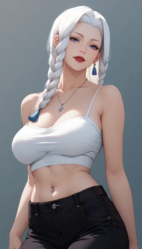 score_9, score_8_up, score_7_up, score_6_up, score_5_up, score_4_up, mei mei , blue eyes, white hair braid, large breasts, white...