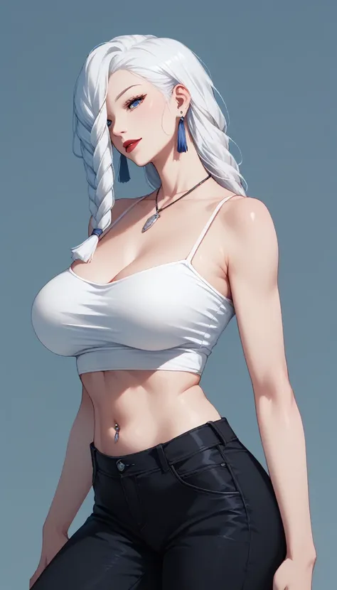 score_9, score_8_up, score_7_up, score_6_up, score_5_up, score_4_up, mei mei , blue eyes, white hair braid, large breasts, white...