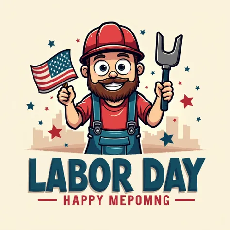 Logo for t-shirt  labor day  style funny 