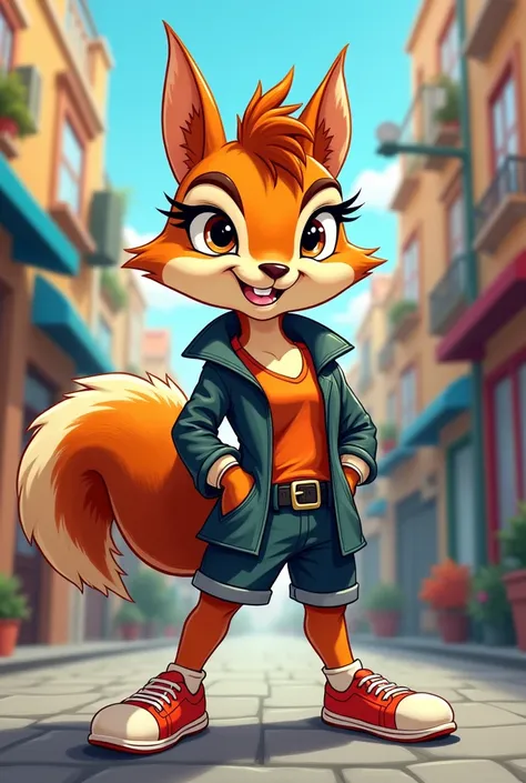 Create a character by combining a squirrel with Monica from Monica&#39;s Gang 
