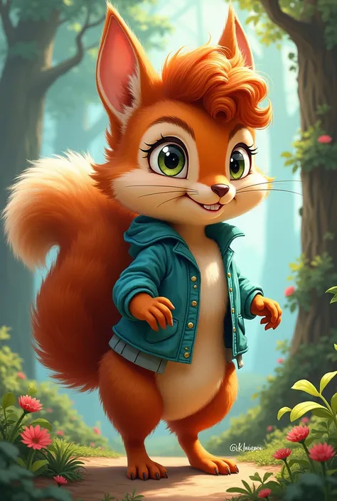 Combine Monica from Monica&#39;s Gang with a squirrel and create a character 