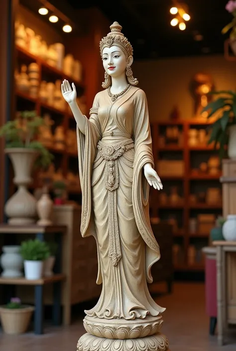 Nang kwak statue is placed in the store