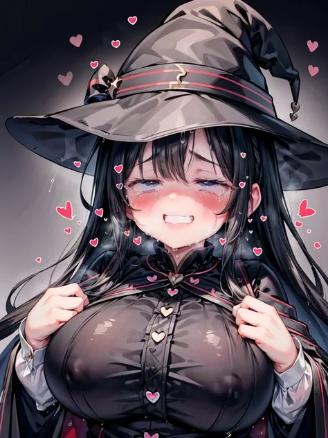 (Girl,Fat middle-aged man:1.2)、(witch)、(perspective:1.3)、(Cape)、Black Hat、blush、Very detailed、High resolution、4K、masterpiece、High resolution、(tears:1.8)、(heart:1.6)、(rape)、(Grin:1.3)、(Eyes half closed:1.6)、(Sweaty:1.1)、(Big Breasts)、(Push one&#39;s groin f...