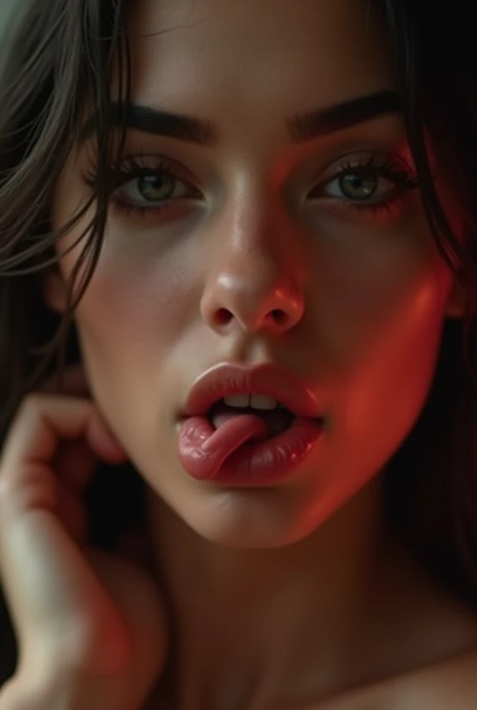 Pursed lips blowjob 