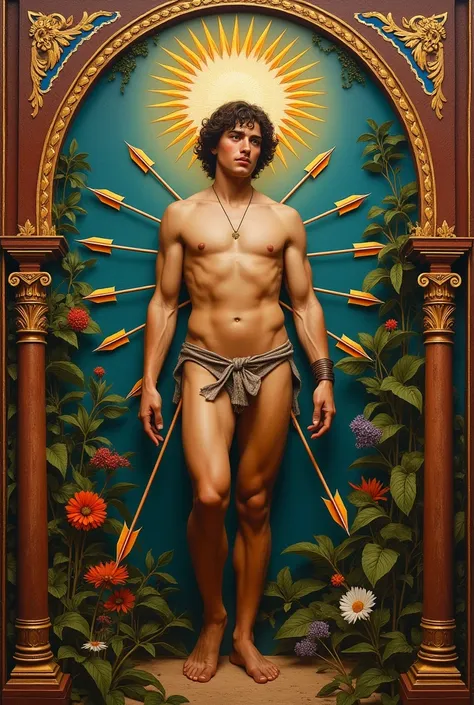 You can draw the image of Saint Sebastian of Cusco