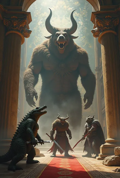 League of Legends crocodile，Sword Demon，Nox Bear，Marriott，Giant picture in the same frame