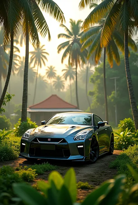 Nissan GTR in kerala coconut farm