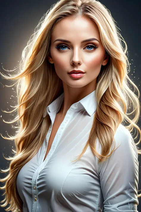 woman in a white shirt, attractive woman, Attractive girl, girl with long hair a little blonde no text,looks at the viewer, nice woman, ,light hair,and attractive facial features, woman model, attractive woman, ideal face model, photo of a beautiful woman,...