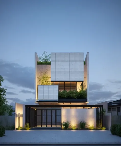 (RAW photo, real, best quality, masterpiece:1.2), (hyper realistic, photo-realistic:1.2), high quality, (daylight:1.2), perfect lighting, sunset shimering inviroment render, hyper detail, DAYLIGHT:1.4
morden house, ((morden minimalist house:1.3))), steel m...