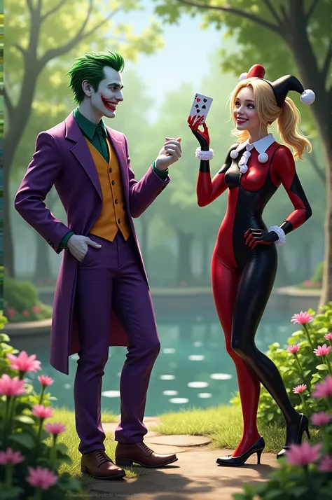 Jojer and harley Quinn in park
