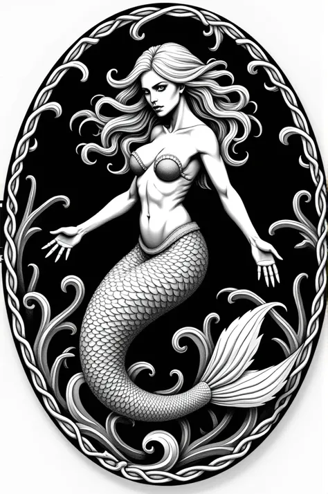 House seal,black, Mermaid