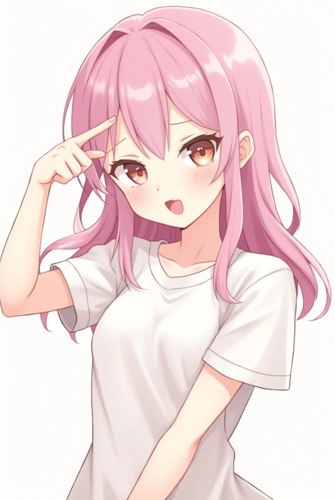 Anime girl wear short sleeve shirt, lift up her short sleeve