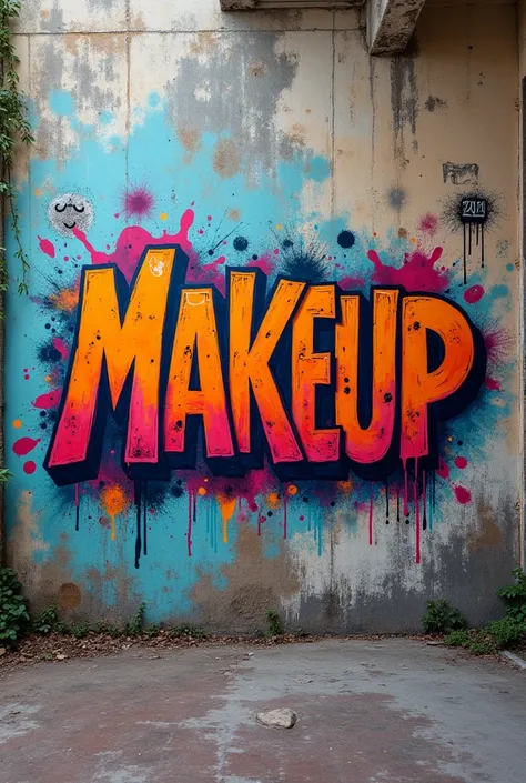 graffiti that says makeup
