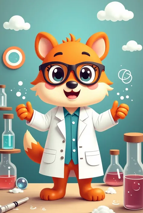 Kusunoki mascot　Cute scientist