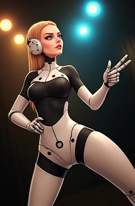 there is a woman in a robot suit posing for a picture, cyberpunk art inspired by Marek Okon, cgsociety contest winner, neo-dada, cute cyborg girl, beutiful white girl cyborg, perfect android girl, beutiful girl cyborg, perfect anime cyborg woman, cyborg gi...