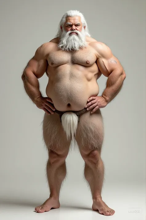 A hairy white man with a big penis 