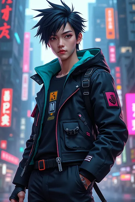 Anime boy cyberpunk 