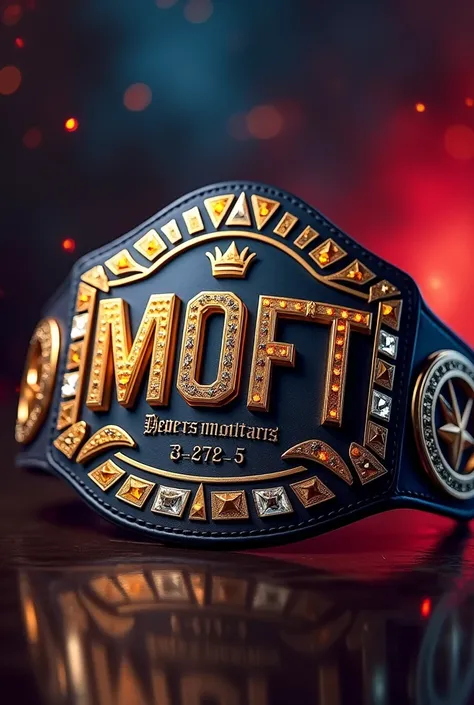 . Create a custom. Intercontinental Championship wrestling belt with the word Champion in the bottom and the letters MofT in the middle 