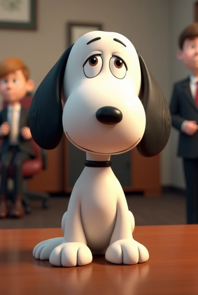 Animated snoopy being selected in a interview 