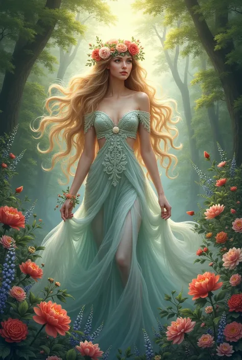 Cretense, the beautifull goddess of flowers